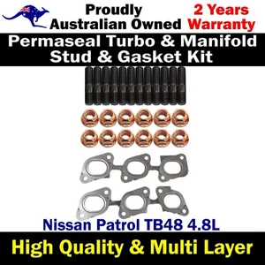Permaseal Exhaust Manifold Studs&Gasket Kit For Nissan Patrol TB48 4.8L - Bild 1 von 10
