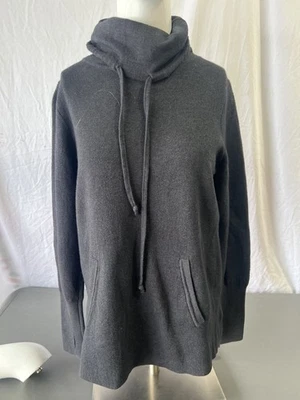 Sudadera Pullover Cynthia Rowley Gris Oscuro Cuello Capucha Mujer’s M - Ropa de Salón Foto 1 de 4