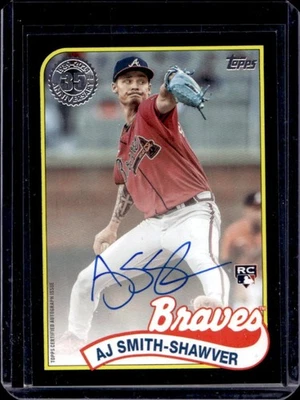 2024 Topps Update AJ Smith-Shawver 1989 Auto RC Black #151/199 Braves - Image 1 of 2