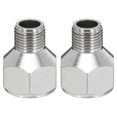 1/8 to 1/4  Air Brush Hose Adapter, 2PCS 1/8" BSP Male to 1/4" BSPT Female - image 1 of 4