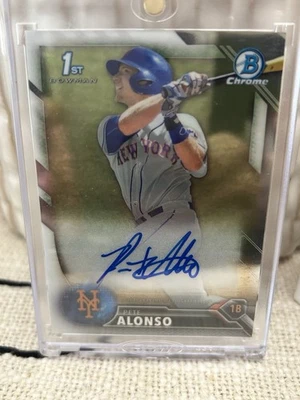 2016 Bowman Chrome Draft #CDA-PA Pete Alonso 1st Auto Rookie RC Mets - Image 1 of 4