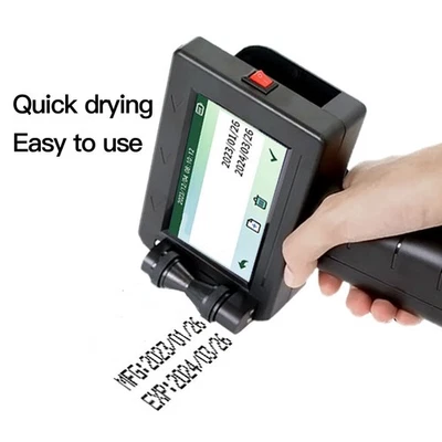Inkjet Label Printer 12.7mm Production Date Time Batch Number Handheld Inkjet Pr - Bild 1 von 4
