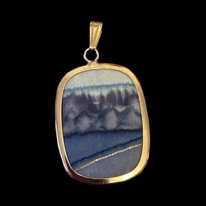 Danish Landscape Hand Painted Pendant by Evalis Helmer Namdo - Picture 1 of 2