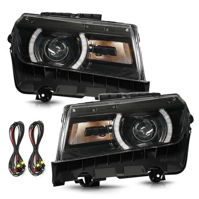 Upgrade Halogen Headlights For 2014 2015 Chevy Camaro with Bulbs Left+Right Pair Foto 1 de 4