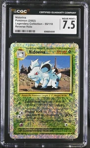 CGC 7.5 Nidorina 2002 Legendary Collection 55/110 Reverse Holo Pokemon Card - Picture 1 of 2