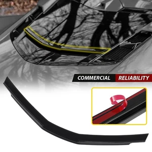 For Chevrolet Corvette C8 2020-2025 Rear Window Spoiler Gloss Black Wing Trim - Picture 1 of 11