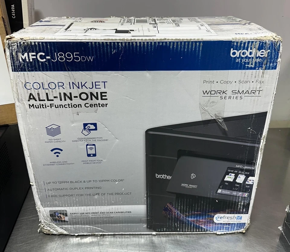 Brother MFC-J895DW InkJet All-In-One Color Printer, Brand NEW - Image 1 of 3