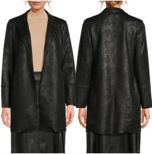 T Tahari Faux Leather Open Front Jacket - 1X - Picture 1 of 8