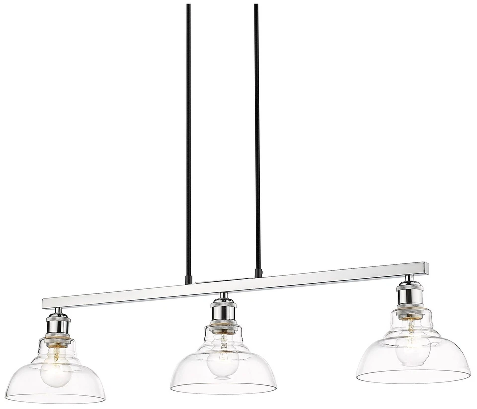 Luz colgante lineal cromada Gzolden Lighting Carver 35 1/2" de ancho Foto 1 de 1