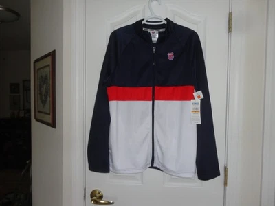 K-Swiss Top Shot Jacket Mens medium Full Zip Athletic Track New With Tags - Image 1 of 4