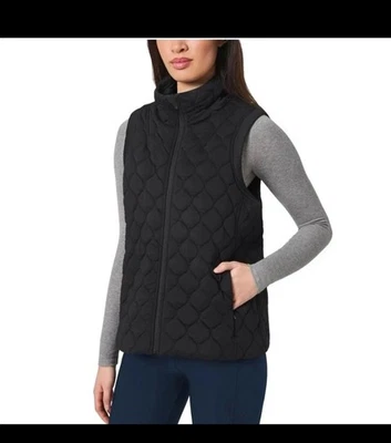 Chaleco Acolchado Kirkland Signature Para Mujer Negro Mediano Poliéster/Algodón Cremallera Completa Nuevo con Etiquetas Foto 1 de 4