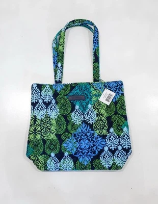 Bolso de Mano Vera Bradley Mar Caribe Nuevo con Etiquetas Azul y Verde Paisley Foto 1 de 4