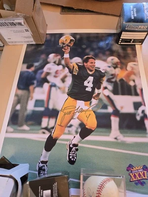 Foto autografiada de Brett Favre Green Bay Packers 16x20 de SuperBowl XXXI  Foto 1 de 4