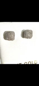 WHITE GOLD REAL DIAMOND STUDS @ .40 TW. - Picture 1 of 3