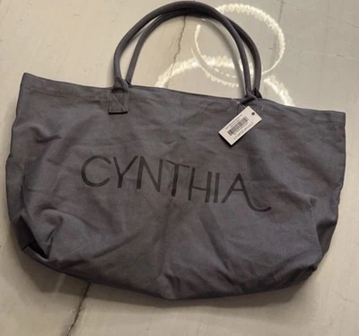 Bolso de Mano Cynthia Rowley Gris Lona Nuevo con Etiquetas Foto 1 de 2