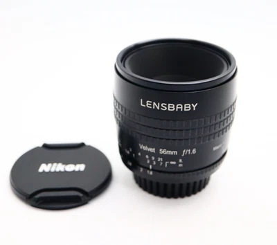 600 Lensbaby Velvet 56 56mm f/1.6 Black for Nikon F ***EXC+5*** Ship by DHL - Image 1 of 4