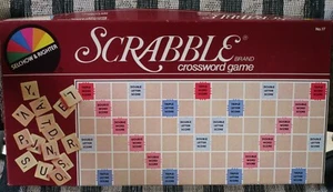 Board Game Vintage Scrabble Crossword Game 1983 Selchow & Righter wood tiles - Picture 1 of 6