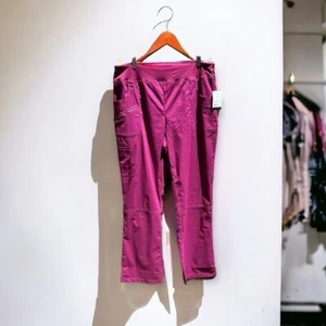 🌻NEW w/tags Beyond Scrubs Wine Color Abby Yoga Pants Size XL Tall - Picture 1 of 12