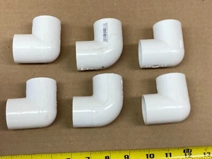 Lot of 6 ~ 1" SLIP x SLIP ~ 90 ELL ~ 406-010 ~ 1" PVC Elbows Schedule 40 - Picture 1 of 4