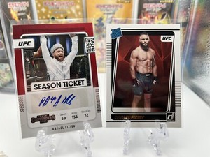 2022 Panini UFC Rafael Fiziev Season Ticket Auto and Rated Rookie 2 Card Lot!