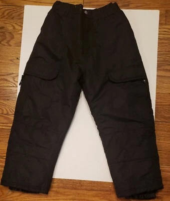 Climate Control SNOW SKI Cargo PANTS Unisex KIDS (S 8) BLACK 100% Polyester - Image 1 of 4