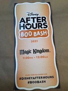 2021 Disney World Guide Karte AFTER HOURS BOO BASH HALLOWEEN PARTY Magic Kingdom - Bild 1 von 2