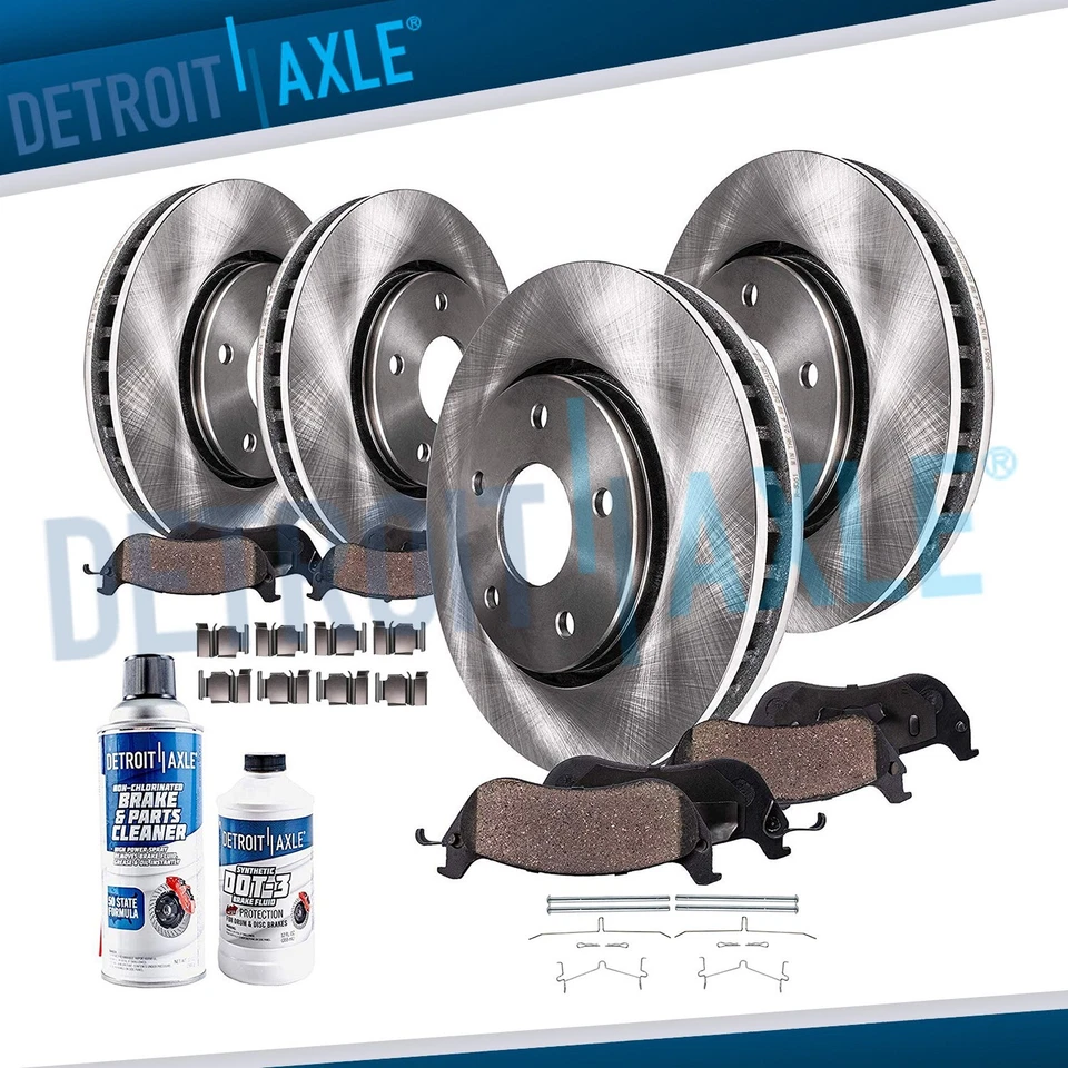 Front & Rear Rotors + Brake Pads for 2008-2019 2020 2021 Toyota Sequoia Tundra - Image 1 of 4