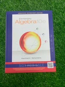 Elementare Algebra 10e Cengage Instructor Kaufmann Schwitters Mathematik Lehrbuch - Bild 1 von 2