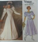 Vintage 80's Vogue 1679 BRIDAL WEDDING DRESS GOWN Sewing Pattern Women UNCUT