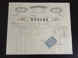 Ancienne facture Boulangerie Berard 1874 - Picture 1 of 1