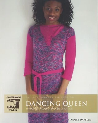 Juniper Moon Farm Knitting Pattern J9-01 Findley Dappled Dancing Queen Dress - Image 1 of 3