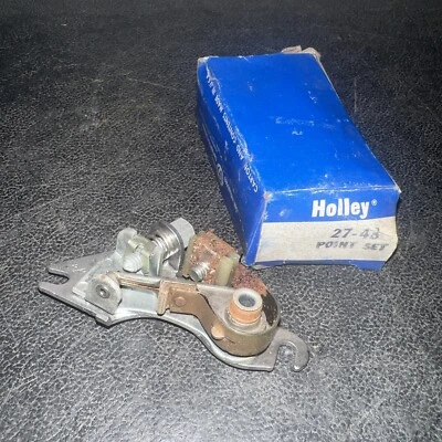POINT SET HOLLEY # 27-48 CONTACT POINT Set IGNITION POINTS  N O S - Image 1 of 4