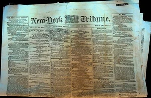 New York Tribune 13 settembre 1861 prima guerra civile Washington DC mappa - Foto 1 di 4
