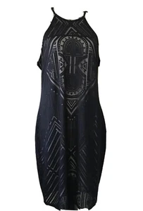 Bold Elements Damenkleid schwarz, Gr. XL ärmellos Spaghettiträger Spitze - Bild 1 von 9