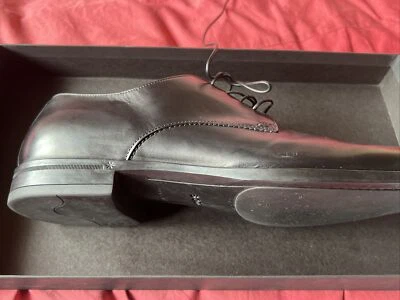 Hugo Boss men's Appeal Derby Black shoes size 8UK - 100% Leather-BARELY USED - Image 1 of 4