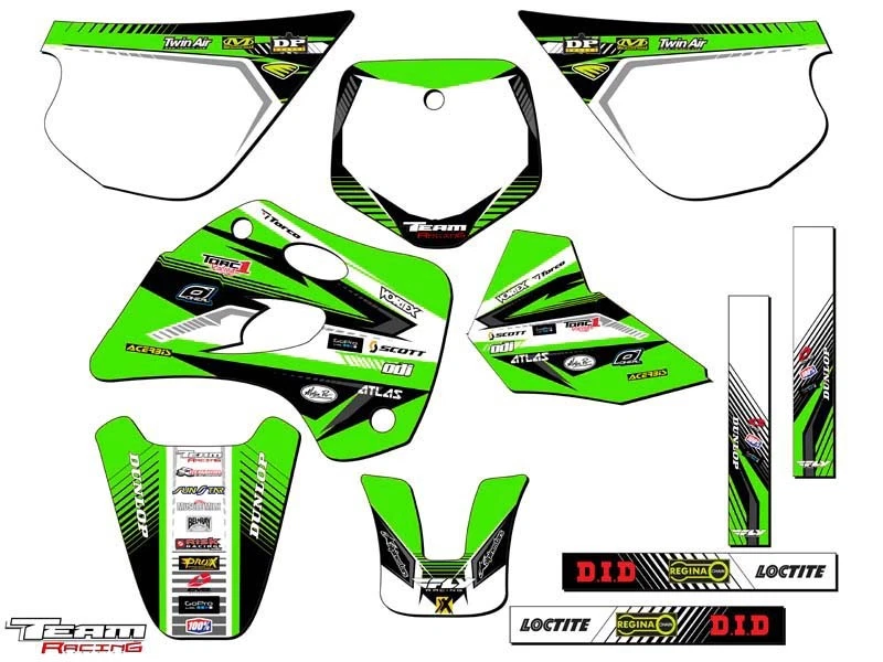 1994-1997 KAWASAKI KX 80 KX80 GRAPHICS KIT DECALS DECO STICKERS MX 1996 1995 - Image 1 of 1