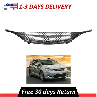 Front Upper Grille Grill #68243485AC Fits 2017 2018 2019 2020 Chrysler Pacifica Foto 1 de 4