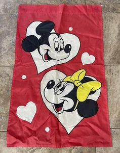 Mickey & Minnie Valentines Day Outdoor decorative flag 28 x 43 - Picture 1 of 4