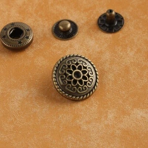 Retro Snap Rivets Fasteners Proppers Press Sewing Leather Craft Buttons Studs - Picture 1 of 27