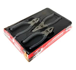 Snap On 3 Piece 4" Talon Grip Slip-Joint Pliers Set - Dark Titanium - PL344BCFDT - Picture 1 of 2