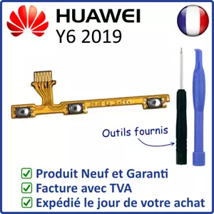 INTERNE TISCHDECKE DER POWER ON OFF UND LAUTSTÄRKE + - TASTEN DES HUAWEI Y6 2019 MRD-LX1 - Bild 1 von 3