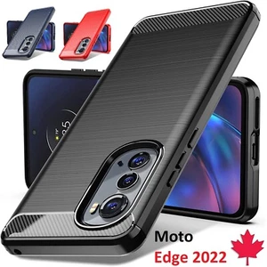 For Motorola Edge 2022 Case - Carbon Fiber Shockproof Soft Back Moto Cover - Picture 1 of 11