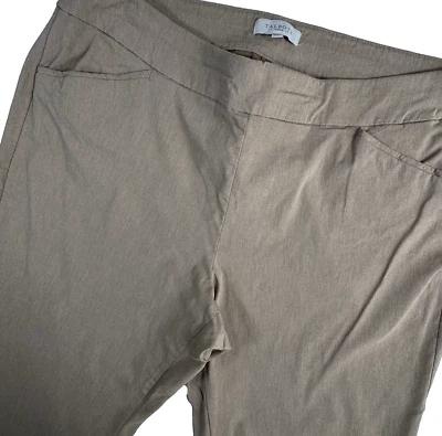 Talbots Pull-On Trouser Pants Women's 22W Khaki Straight Leg Stretch Workwear - Image 1 of 4