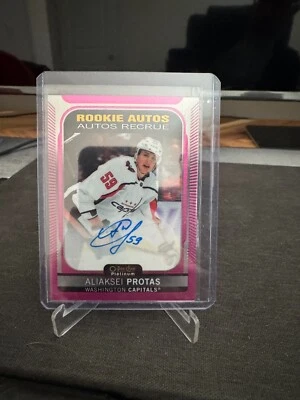 2021-22 O-Pee-Chee OPC Platinum Matte Pink RC Auto #R-AP 🔥Aliaksei Protas🔥 SSP - Image 1 of 2