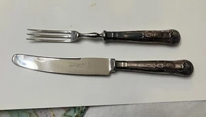 4 teiliges Set Gabeln und Messer Besteck im Originalkarton Vintage - Bild 1 von 4