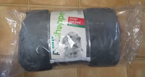Pet Shoppe Large Pet Bed 36” x 27” Soft Machine Washable Gray Ribbed Bottom - Picture 1 of 5
