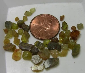 30.35ct Madagascar RARE 100% Natural Raw Rough Chrysoberyl Crystal 6.05g 2.5-9mm - Picture 1 of 1
