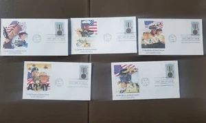 Heroes of Desert Storm 1991 ramas militares primer día cubiertas juego completo de 5 - Imagen 1 de 6