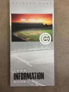 Chicago Cubs MLB BASEBALL MEDIA GUIDE 1992 EX+/NM - Picture 1 of 2