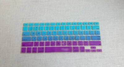 TopCase Faded Ombre Light Blue & Purple Silicone Keyboard Cover Skin MacBook Pro - Image 1 of 3